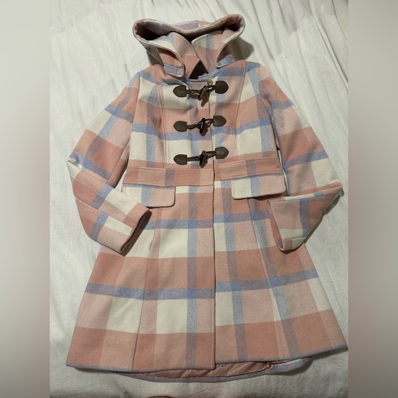 NWOT Gal Meets Glam Annelise Plaid Wool Coat Medium - Picture 6 of 10